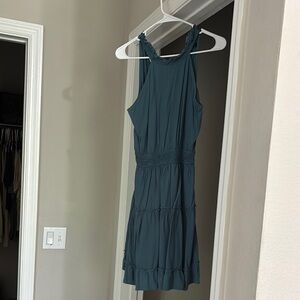 Elegant Teal Sleeveless Dress